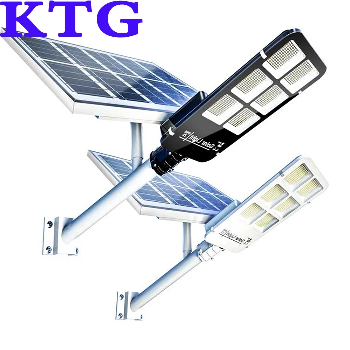 50W 100W High Power Lens Luminaire Outdoor Ip65 Waterproof Cctv Camera 60 80 Watt All In two Led Solar Street Light With Sensor