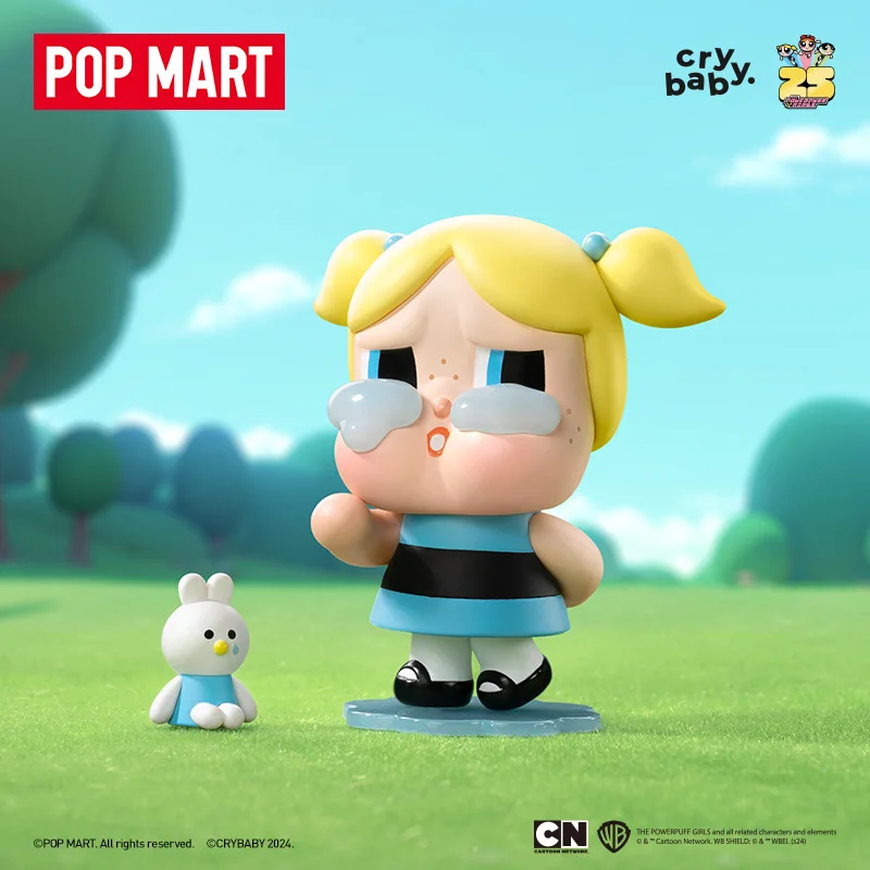 POPMART Hand-Done Blind Box Toy CRYBABY x Powerpuff Girls Series Unisex PVC Gift with Japanese Animation Source