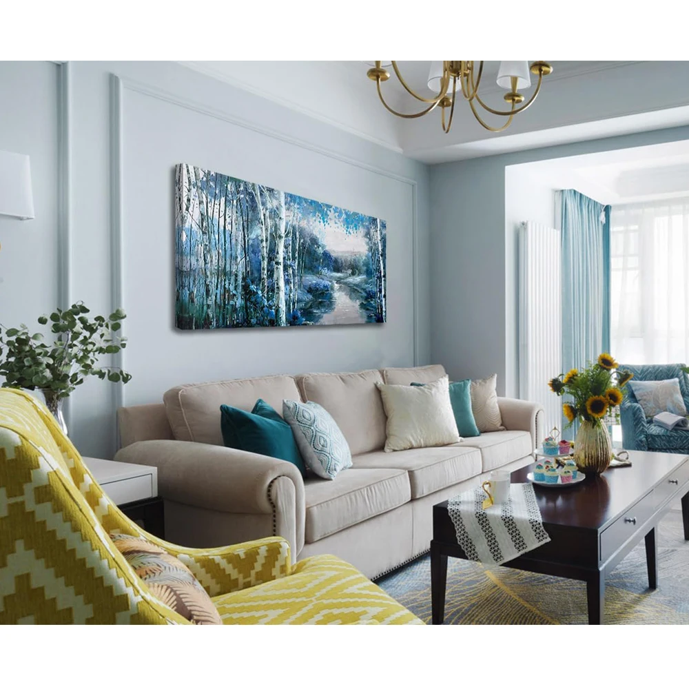 Modern Abstract Canvas Wall Art Decor Large Framed Wall Hanging Posters Prints for Living Room Bedroom Office Deco Style Design