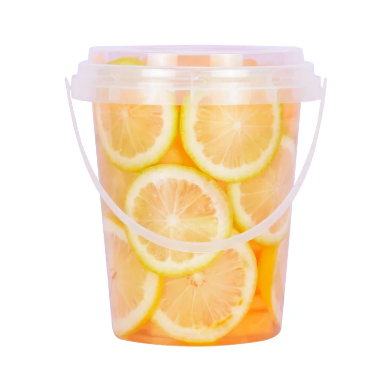 Manufacturing Plant 750ml Transparent Plastic Bucket Popcorn Cookie Salad Ice Cream Container Eco Friendly