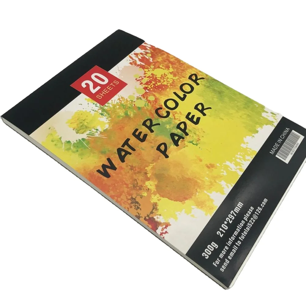 A3 A4 160gsm Glue Binding Watercolor Paper Pad for Artist Children Drawing School Use in Good Quality