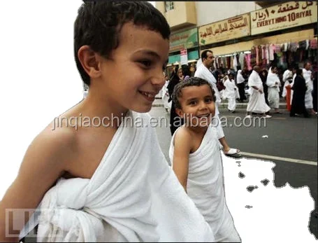 China manufacturer polyester or cotton  muslim  ihram hajj towel  belt hajj ihram clothing