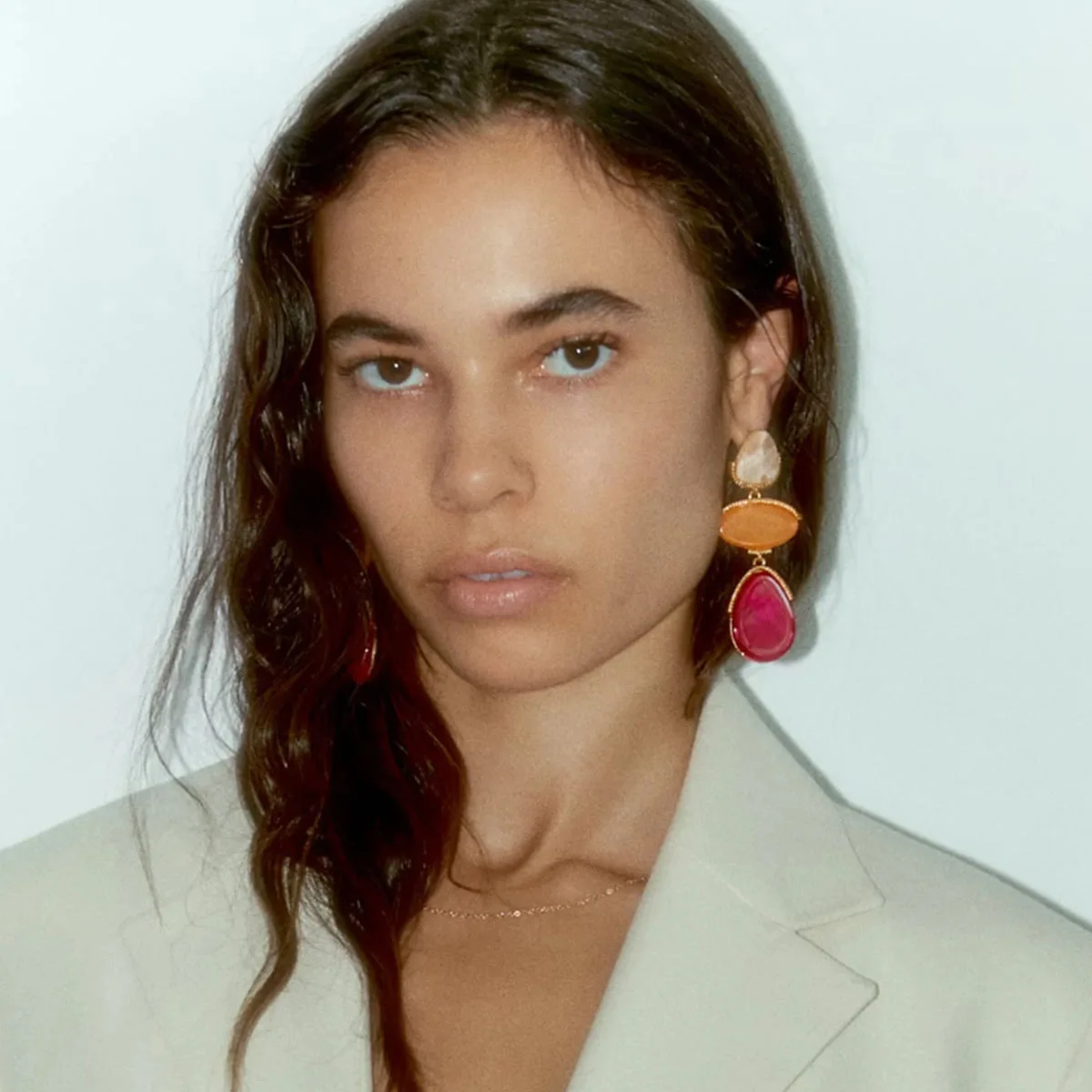 ZA Irregular Geometric Acetic Acid Plate Acrylic Candy Color Long Hanging Drop Earrings Vintage Statement Women Jewelry