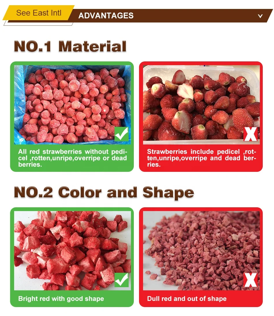High nutrition food grade beverage ingredient freeze dried fruit flour dry strawberry powder in bulk