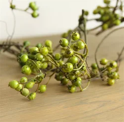 Z-3250  2M Artificial PU Foam Cane Fruit Green Vine Plants for Wedding Decoration