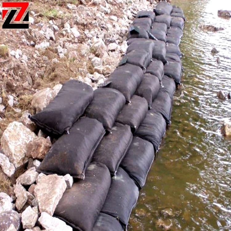 ZCWY non-woven geotextile geobag manufacturer green PP PET geo bag sand geobags