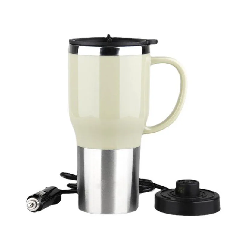 12v-24v 450ML Stainless Steel  Kettle Coffee Tumbler  Heating Car Smart Heated Cup Auto Heater Travel Mug