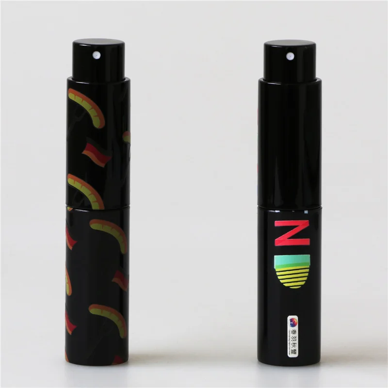 mini portable twist up plastic perfume spray bottle 10ml refillable travel glass fragrance atomizer