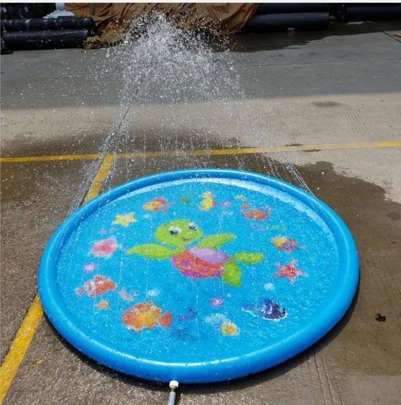 2020 hot sale popular kids sprinkler inflatable water play mat infants sprinkle and splash play mat water baby for kids toy mat