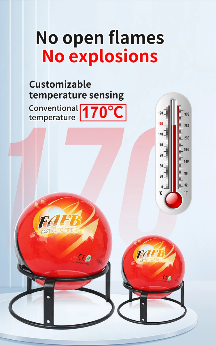 Factory price 1.3kg Small Dry Powder Anti Auto Fire Fighting Extinguisher Ball