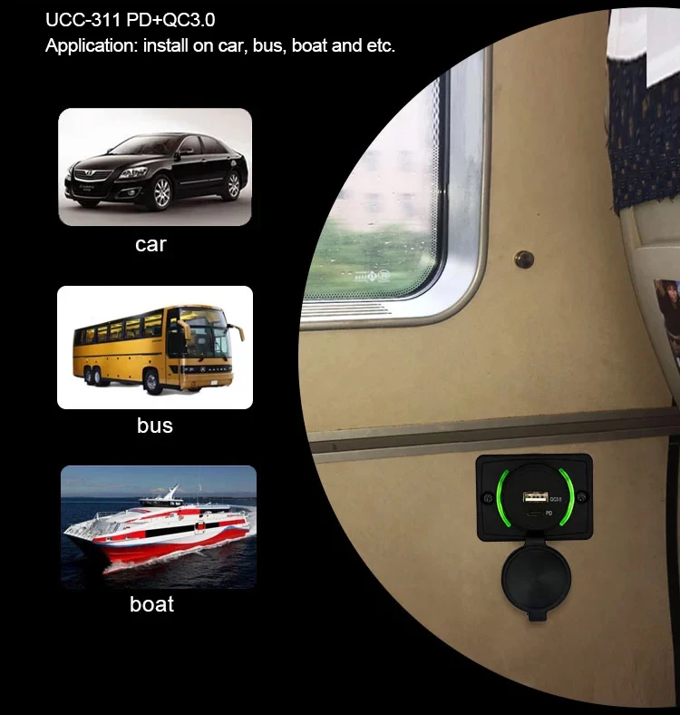 2019 новейшее CE RoHS сертифицированное автомобильное зарядное устройство PD Type C pd с