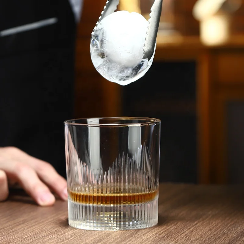 Hot Sale Printed Engrave Crystal Whiskey Glass Rock Glasses Whiskey Glass Handmade For Bar
