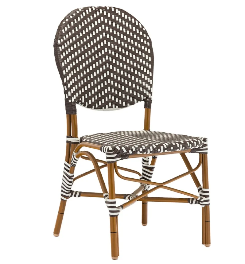 Modern Furniture Garden Chair French Cafe Bistro Rattan Wicker Chair