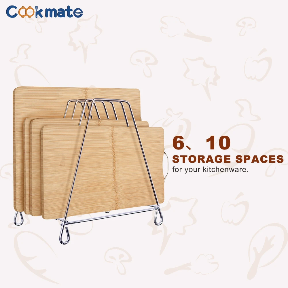 High Quality Stainless Steel 6 10 Slots Cutting Board Dry Display Stand Kitchen Countertop Cabinet Office