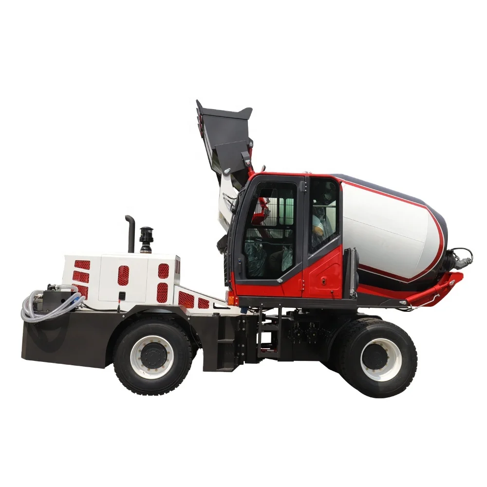 High quality self loading concrete mixer truck adding Lubricating Oil system and Air-condition System