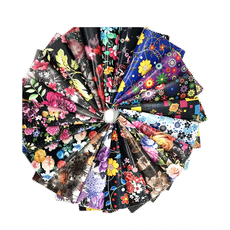 New product design waterproof colorful soft printed pvc artificial leather