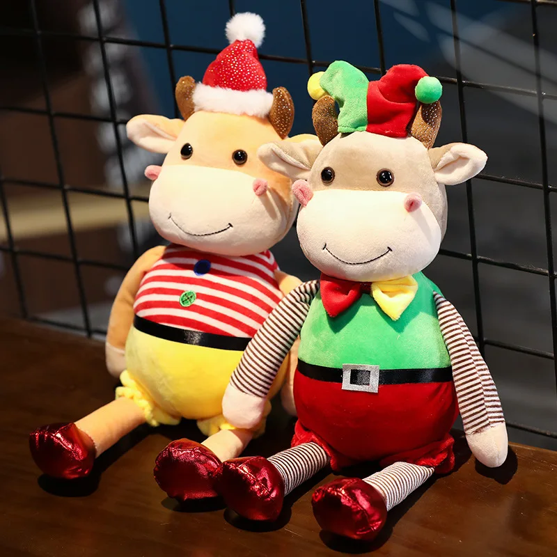 Hot sale soft plush cow toy For Children Christmas Gift  stuffed animal mascot