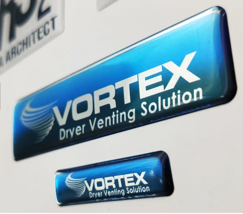 Custom OEM Design Brand Name Dome Stickers Epoxy Resin 3d Logo  Clear Dome Epoxy Sticker