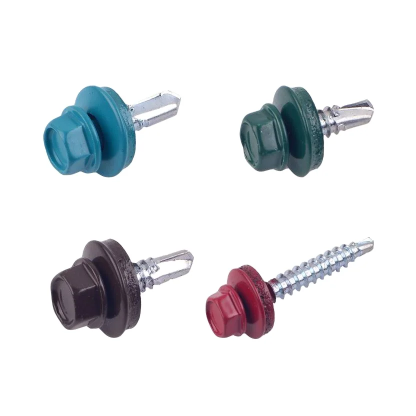 410 SS inox hex washer wafer truss head tek roofing self drilling screw stainless steel for sheet metal or wood