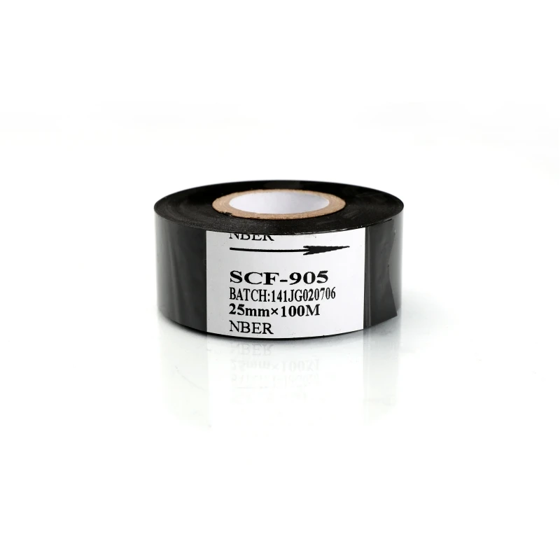 Hot Stamping Foil Hot Stamping Ribbon Thermal Transfer Ribbon SCF-905 Coding Ribbon for Printing Packaging Black PET Plastic
