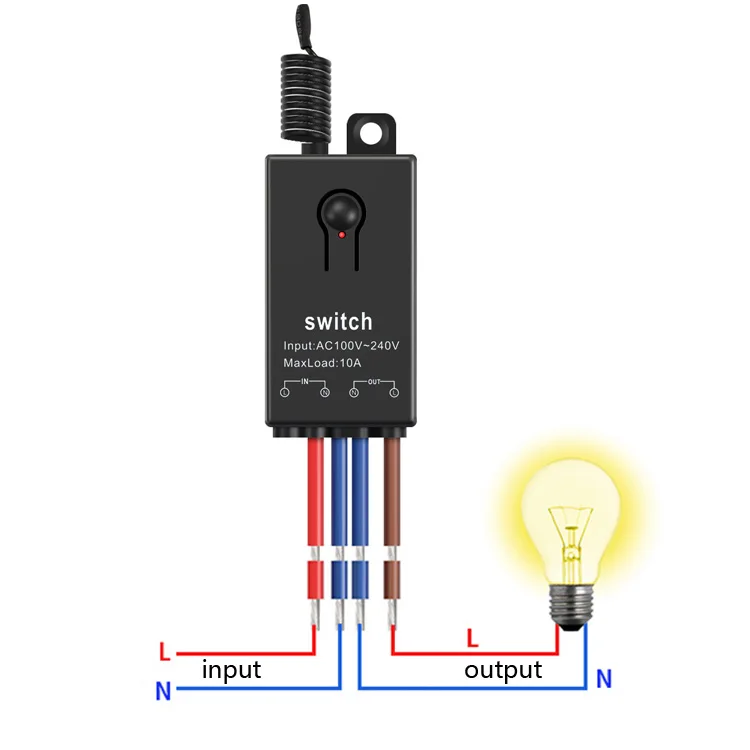 High Quality mini AC 110v 220v 250v light india 2 way Smart wall Switch and 433 rf  Wireless remote control switch with Home fan