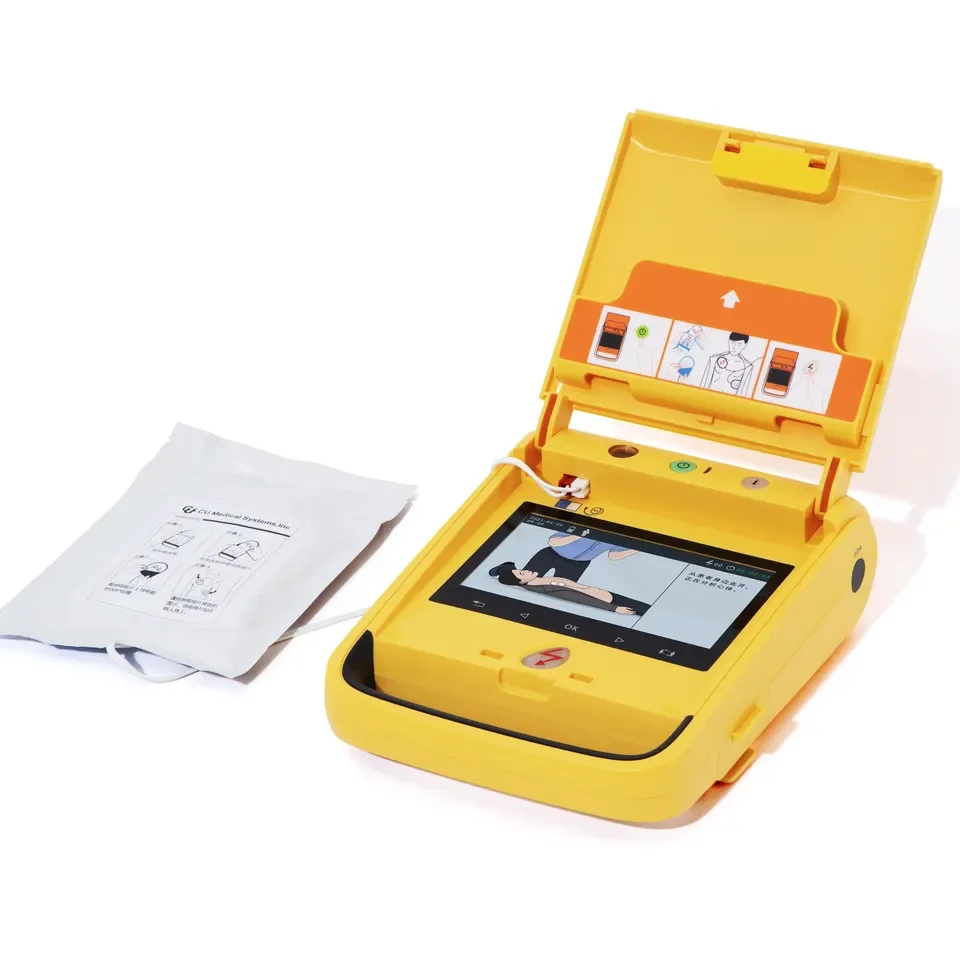 Semi Automatic External AED i5 Defibrillator Portable 7inch Color TFT Machine