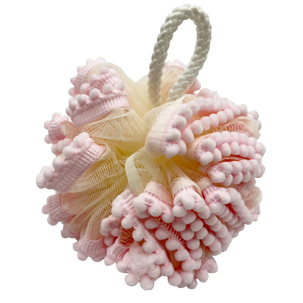 50g Luma Super Soft Exfoliate Back Body Bath Shower Sponge Scrubber With Beans