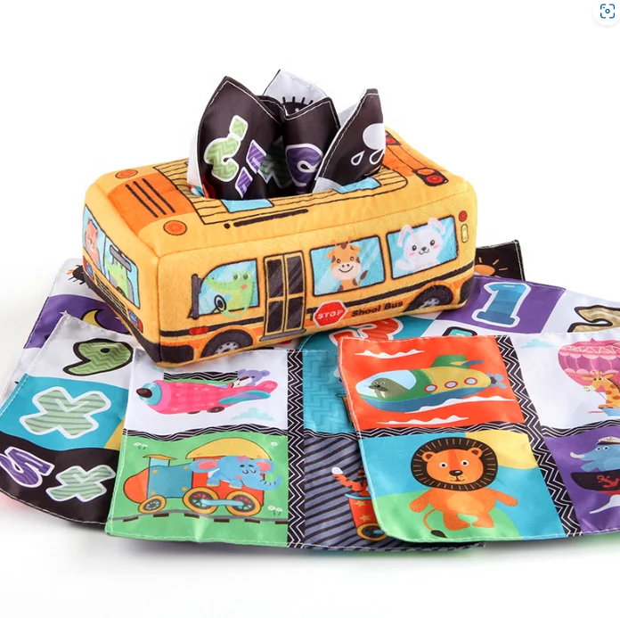 Newborn Toddlers Sensory Toys Magic Tissue Box for 1 Year Old Boys Girls Early Learning Toys Baby Gifts