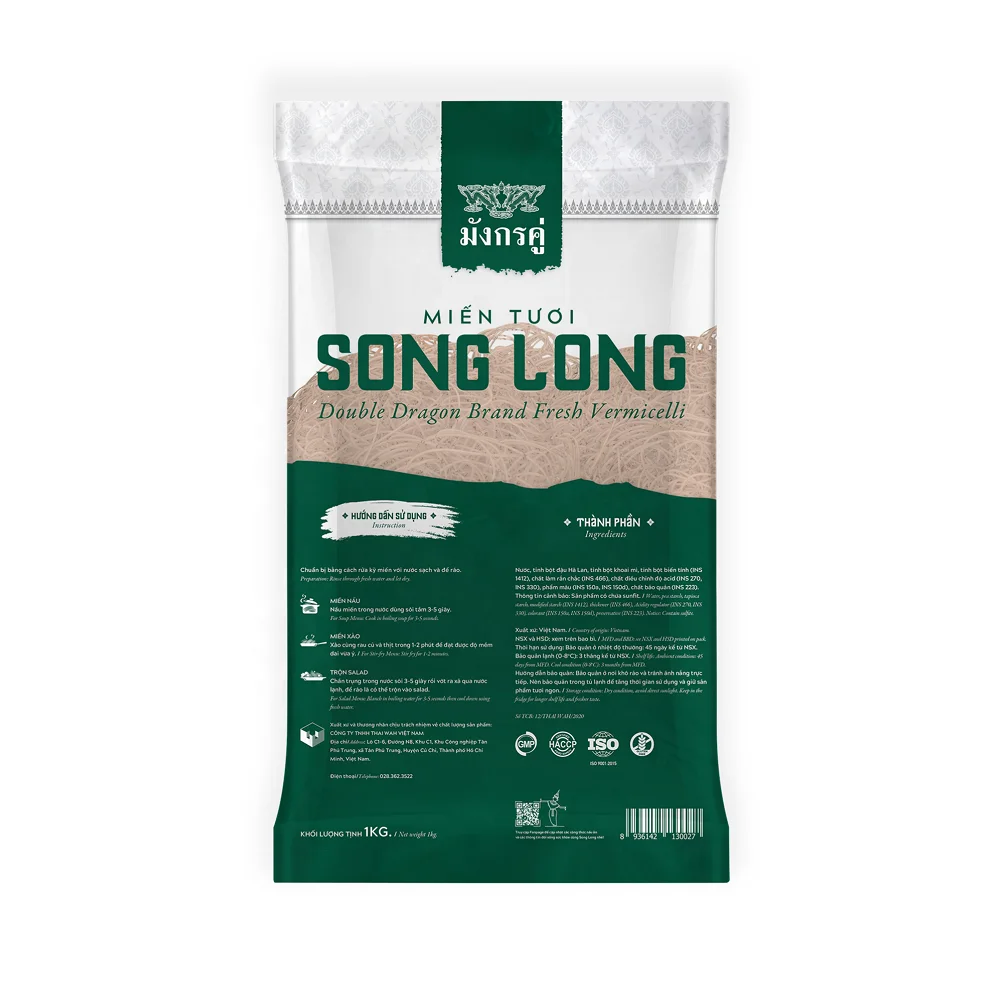 Double Dragon Brand Fresh Vermicelli 1000 gram From Vietnam with Top Quality