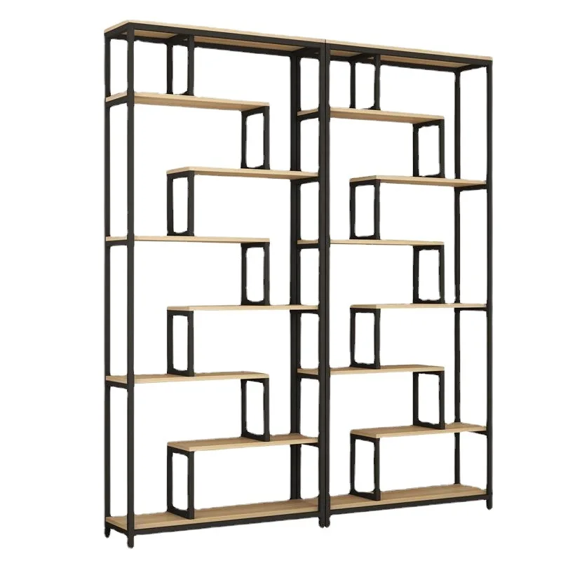 YQ FOREVER Steel Wooden Simple Floor Wall Multi-Layer Shelf Flower Pots Rack Plant Display Stands For Living Room