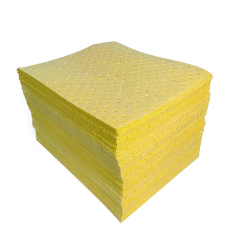 Efficiency Spill Leakage Recycled Hazardous Solvent Sorbent Chemical Absorbent Pads Mat