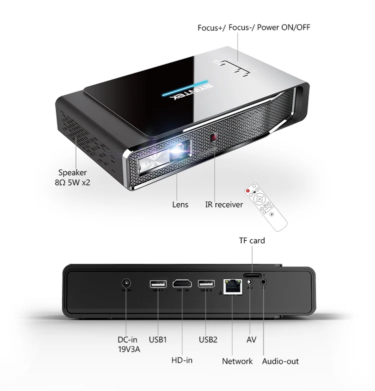 16 лет заводу BYINTEK R15 Wi-Fi дисплей Портативный 3D 4K проектор Мини Смарт Android для домашнего кинотеатра семейный праздник