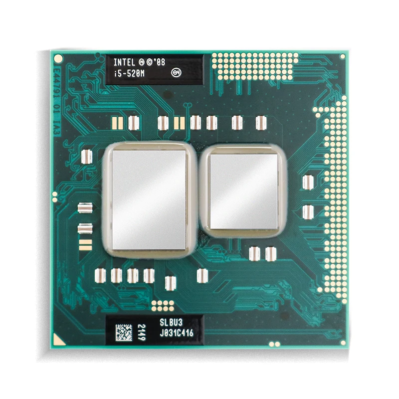 Ноутбук процессора LGA BGA 1288 PGA 988 SLBU3 I5-520M для ноутбуков intel с двухъядерным процессором 2,4 ГГц 32NM 3 Мб 35 Вт