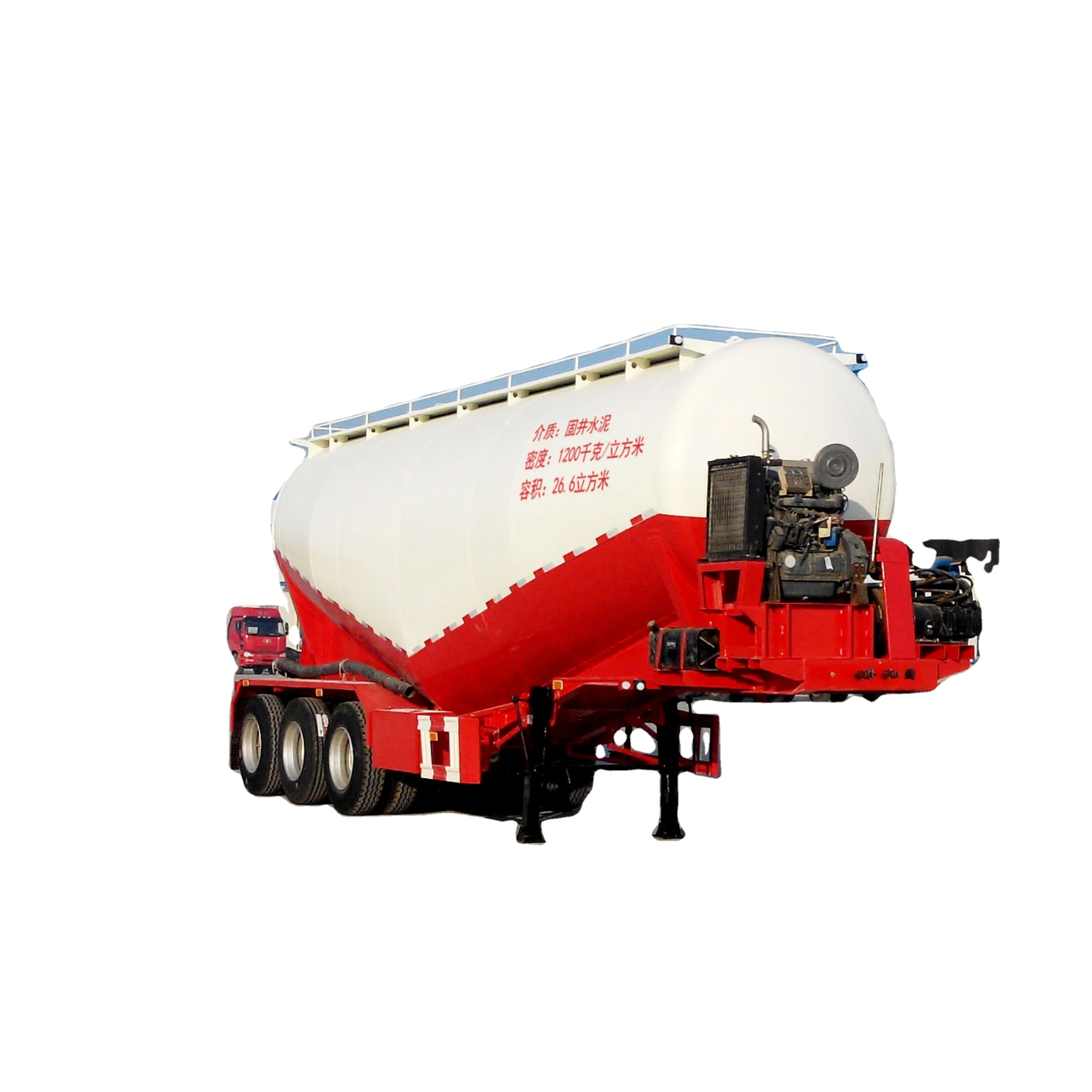 V Type Bulk Cement Tank Trailer 3 Axle Fly Ash Cement Bulker Silo Tanker Pneumatic Semi Truck Trailer for sale