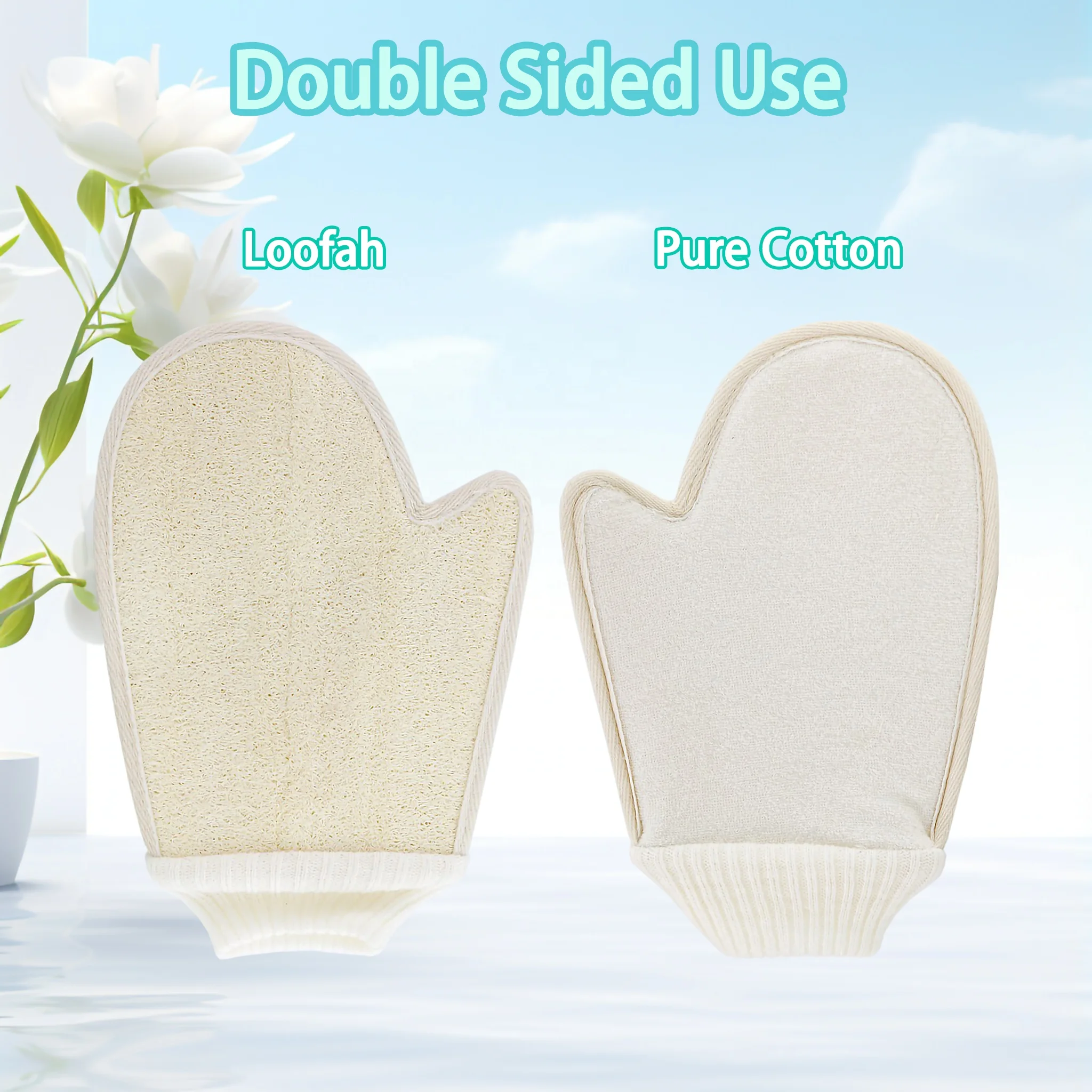 Single Sisal Bath Mitt Exfoliating Bath Gloves for Shower Skin Care Body Scrubber Remove Dead Skin