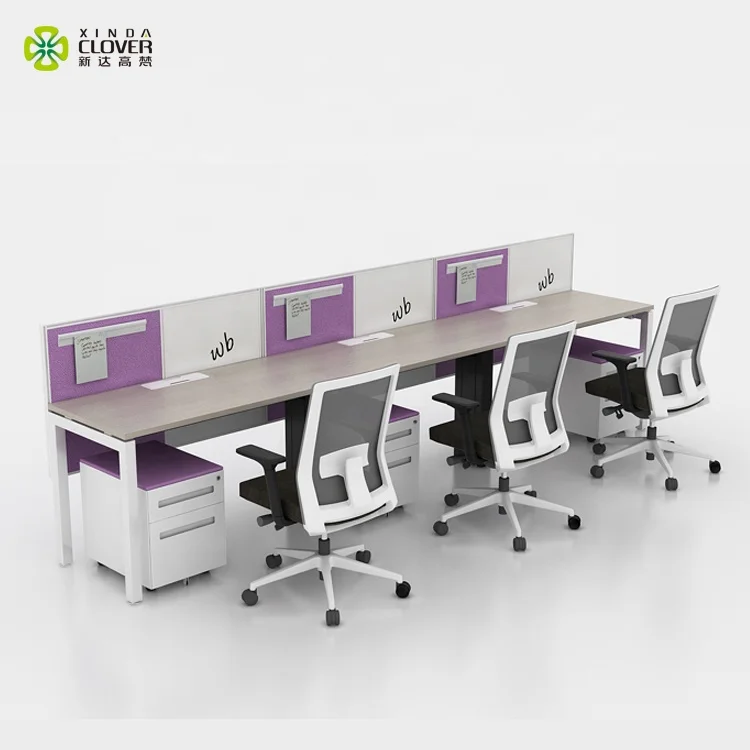 Wholesale Steel Office Desk Table Office Modern 3 Person Work Station Desk Office Furniture