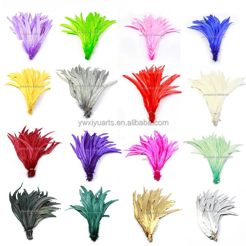 20 Colors Available Millinery Feathers 25-45 CM Rooster Tail Feathers Millinery Supplies