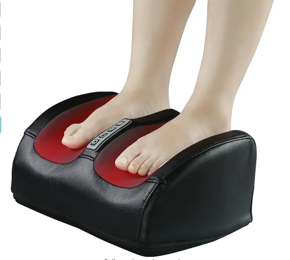 Shiatsu Foot Massager Machine with Heat, Foot and Calf Massager with Massage Roller, Deep Tissue Massager for Plantar Fasciitis,