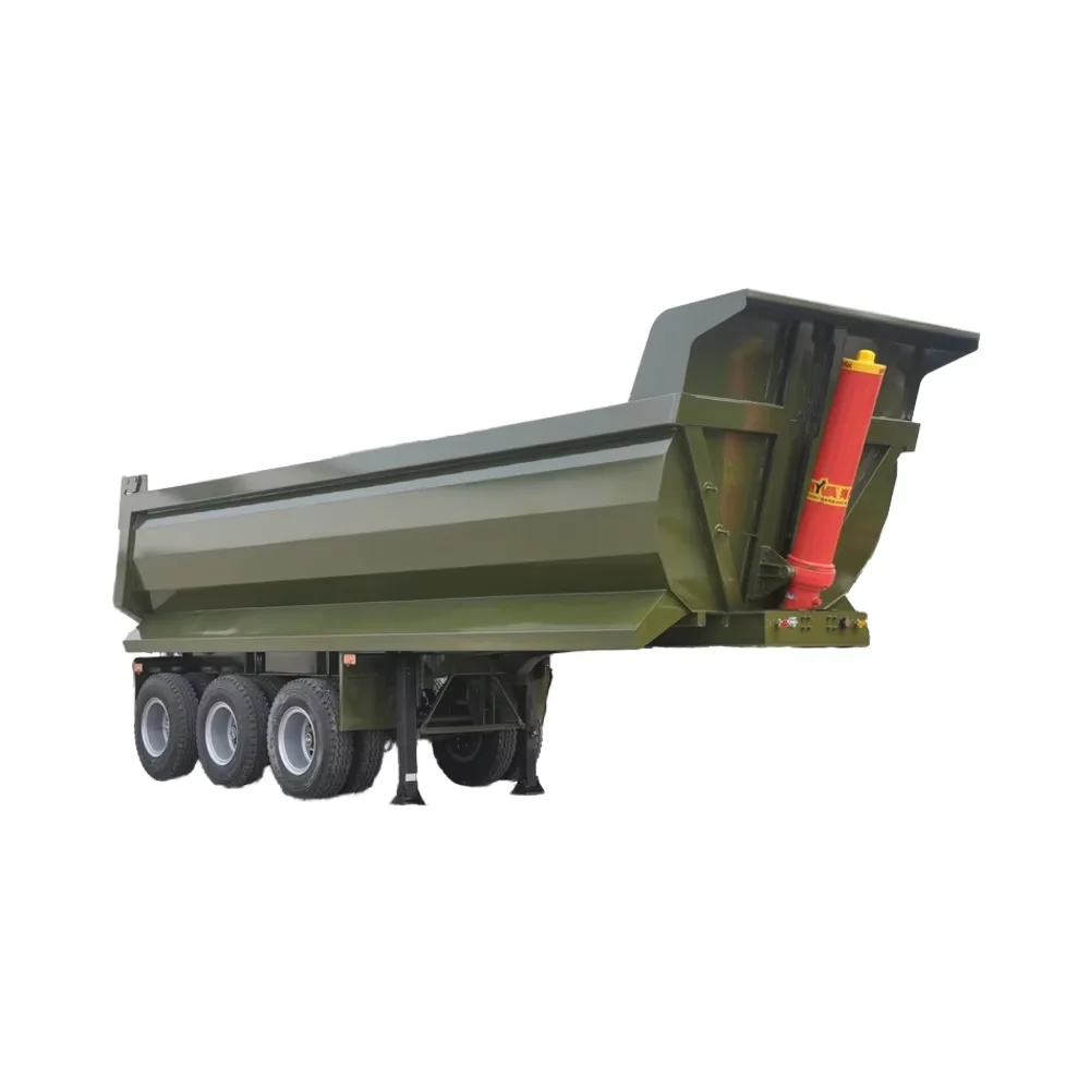 Популярная 3-осная U-образная задняя дверь с тормозной системой Wabco песок транспортный полуприцеп стальной самосвал