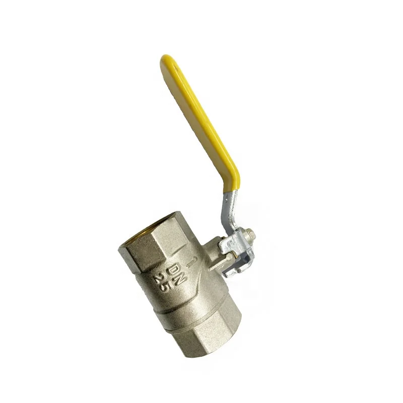 Green Rain Valve  Lead Free  Brass  Ball  Valve DN25 Nickle Plated Female Threaded  Valves for Plumbing System