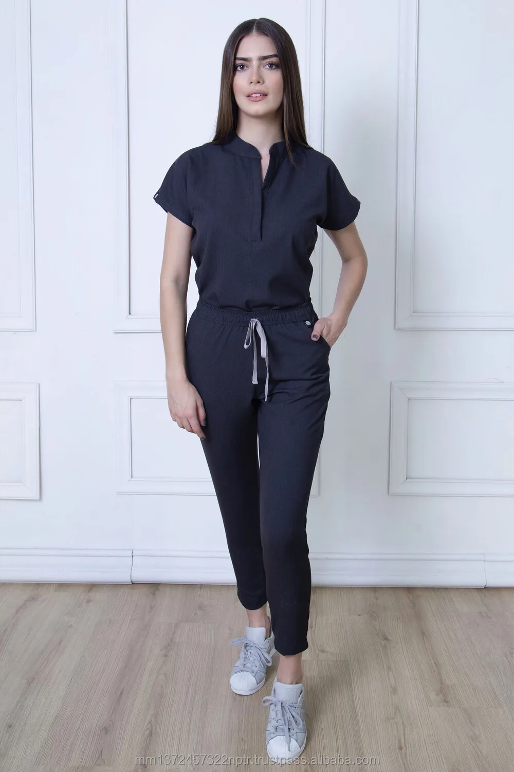 Fashionable Hospital Uniformes Scrub Medico Spandex Stretch Breathable Women Sets Medical Nursing Scrubs Uniforms Wholesale