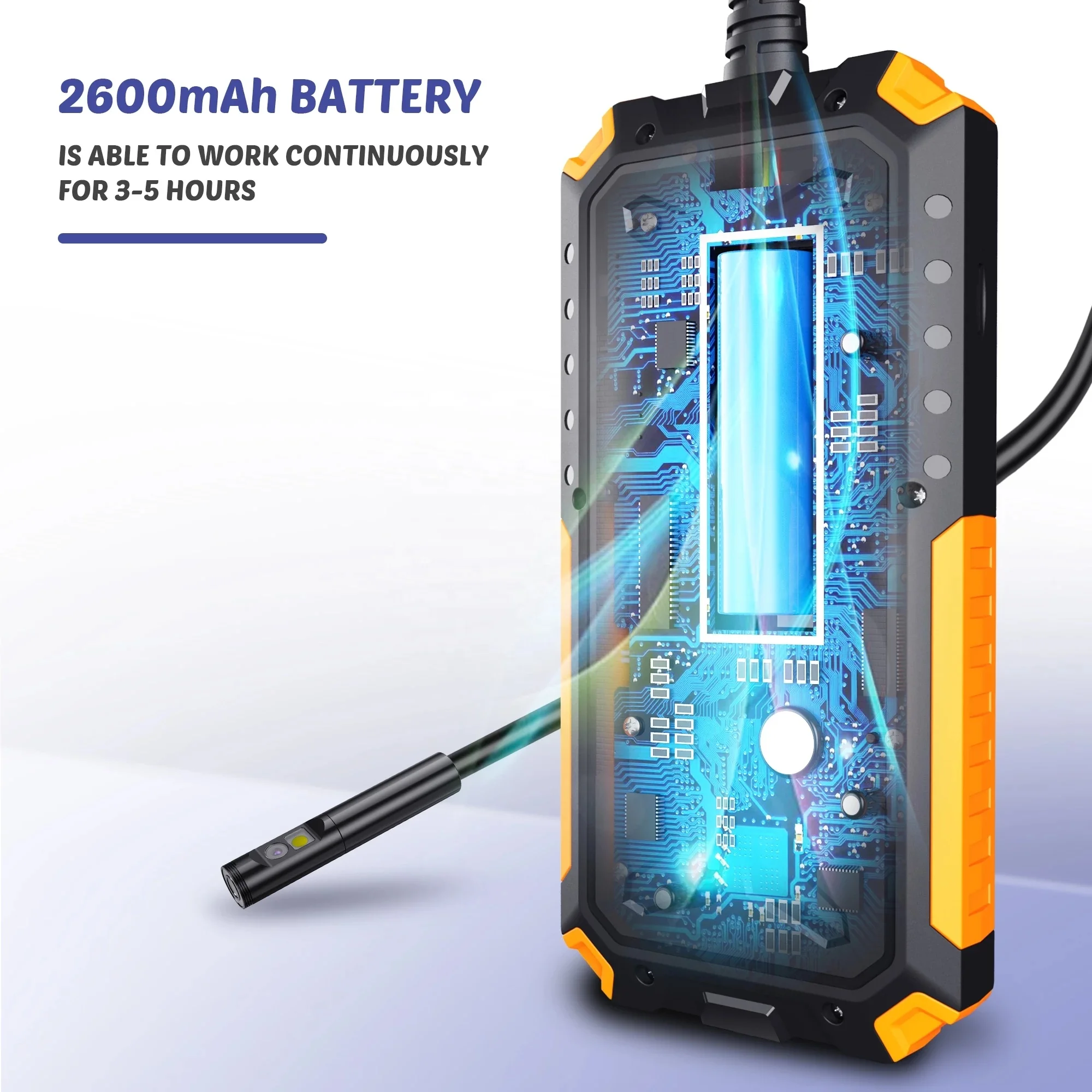 Wireless Dual Lens  Endoscope Camera Inspection 2.0 Megapixels HD Pipe Endoscope Camera with Light Waterproof Camera