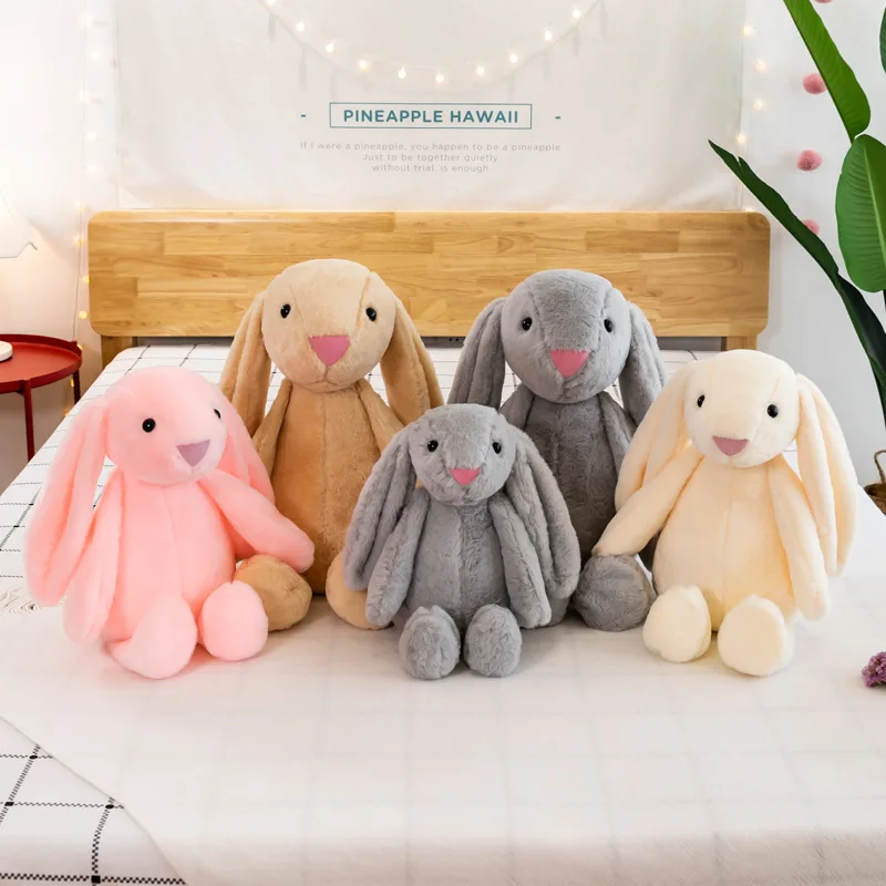 Cute Cartoon Plush Toy Stuffed Animal Dolls Children Girl Birthdffy ToySoft Stuffed Animals Kids Long Ear Bunny Rabbit Sleeping