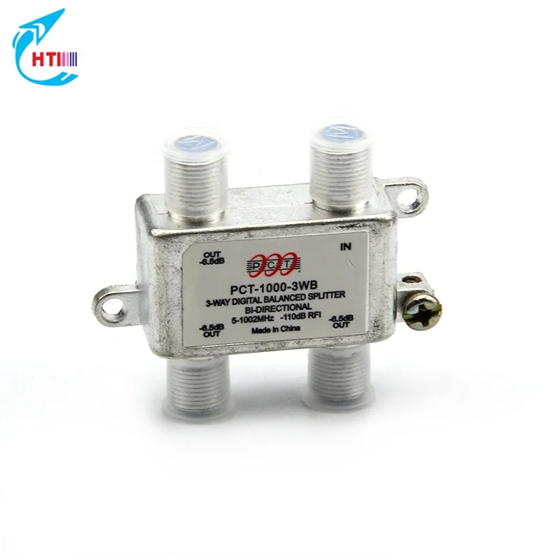 Горячая Распродажа PCT CATV производство Китай 3-х полосная Цифровой балансный сплиттер Крытый Серебряный дом 5-1002 МГц