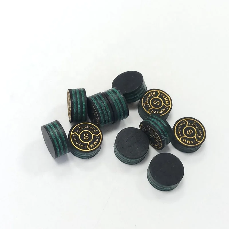 Original Jassinry 14mm cue tips S/M/H hardness black and green billiard tip Pool stick tips 7layers pigskin Billiard accessories