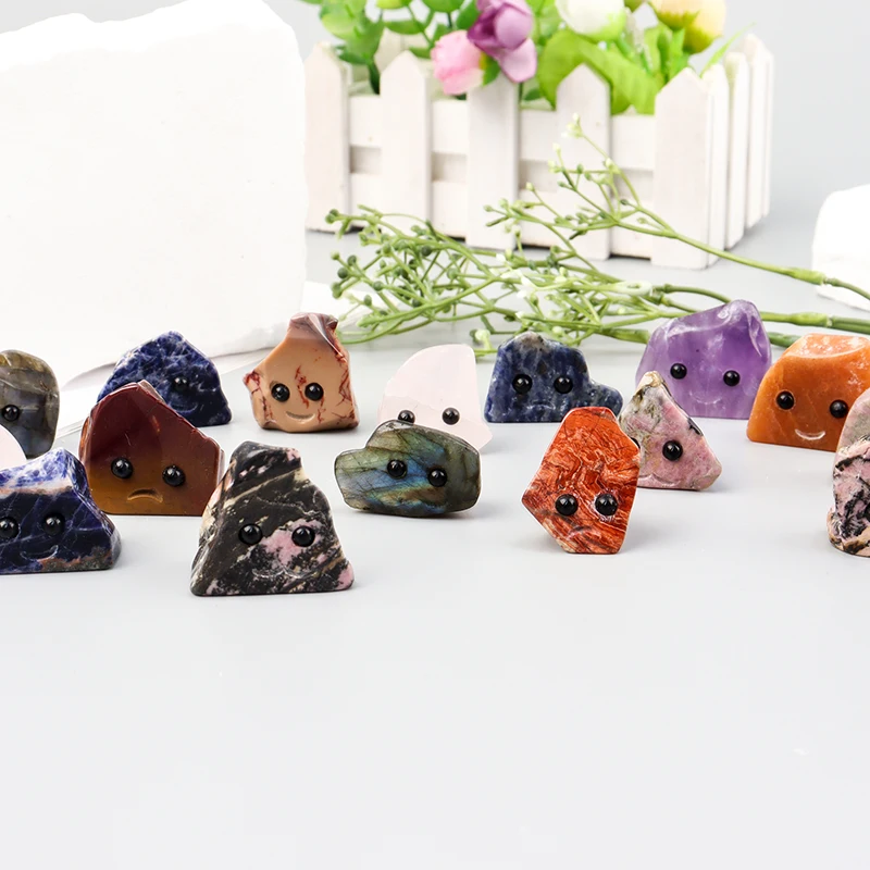 Handcarved Polished Pet Figurine Natural Tiger Eye Stone Quartz Hedgehog Animal Religious Crystal Craft Healing Light Decor