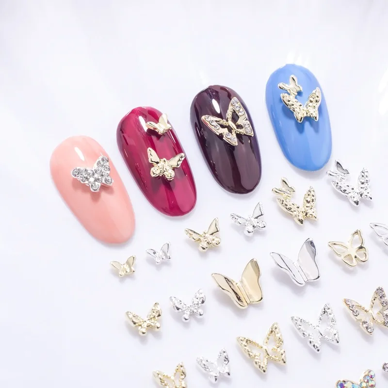 Metal MINI Butterfly 3D Wearing Armor Accessories Hollow Mini Butterfly Micro Diamond