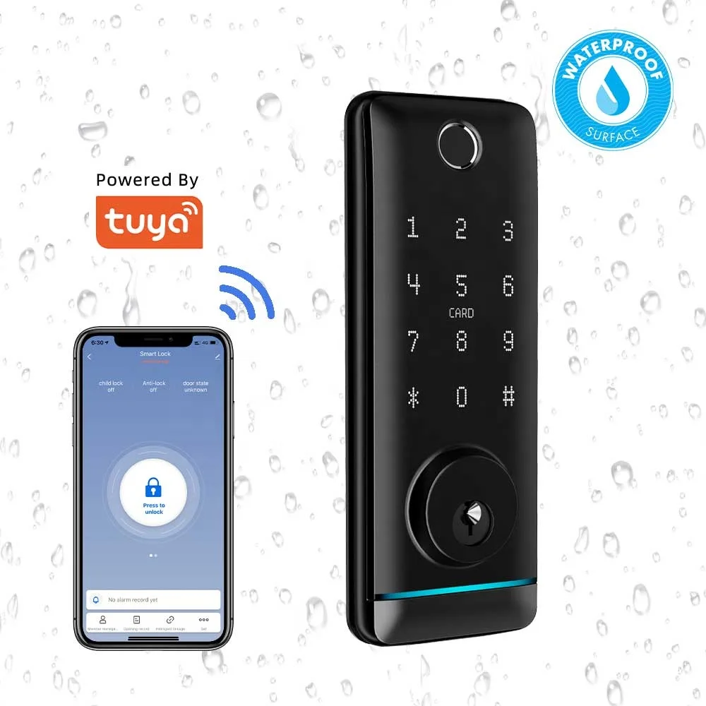 Wholesale Locks 304 Stainless Steel Smart Digital Fingerprint Keyless Door Lock For Home, Hotel, Office, Apartment, Silver color