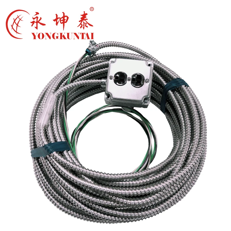 250ft 12/2 solid CU MC lite cable Aluminum Armored Cables for USA Market THHN Cable