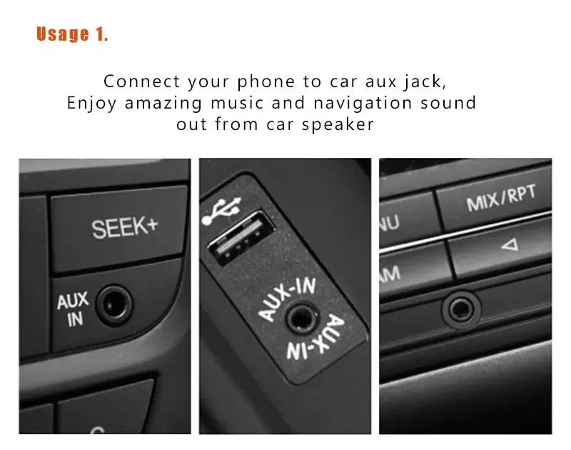 High quality 1m AUX Cable to Male 3.5mm Car Auxiliary Cable for iPhone